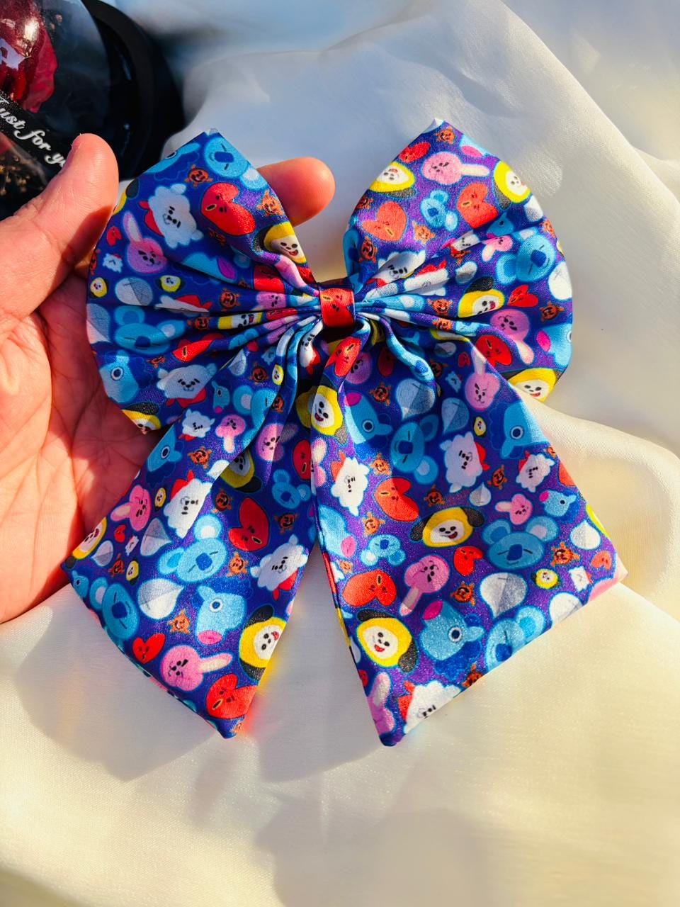 BT21 Hair Bow, K-Pop Cartoon Character Clip, kawaii style, Anime Fan Gift